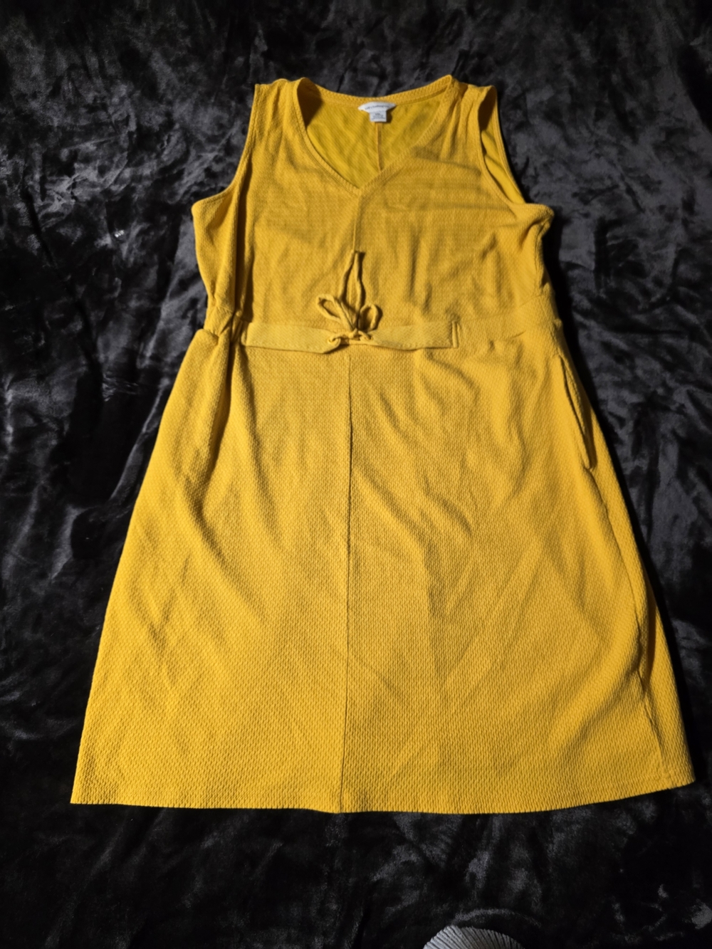 XXL Liz Claiborne -Yellow, Mustard Color Dress With Pockets